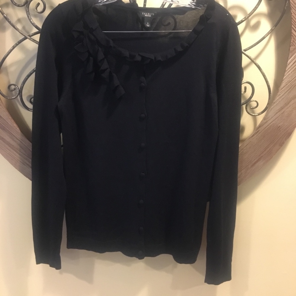 Talbots Silk Cotton Blend Cardigan Sweater